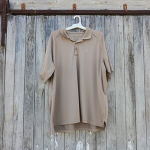 5.11 Tactical Polo Shirt Mens 2XL Silver Tan Performance Technical Utility Work